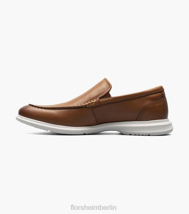 D2803 Cognac Schuhwerk Männer Florsheim Hamptons venezianische Mokassin mit Moc-Toe