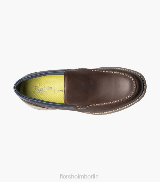 D28046 braunes Ch Schuhwerk Männer Florsheim Frenzi Moc-Toe-Loafer im venezianischen Stil