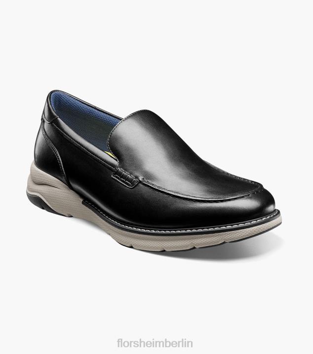 D28047 Schwarz Schuhwerk Männer Florsheim Frenzi Moc-Toe-Loafer im venezianischen Stil