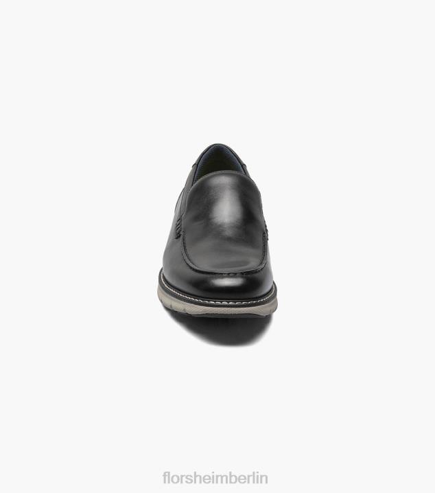 D28047 Schwarz Schuhwerk Männer Florsheim Frenzi Moc-Toe-Loafer im venezianischen Stil