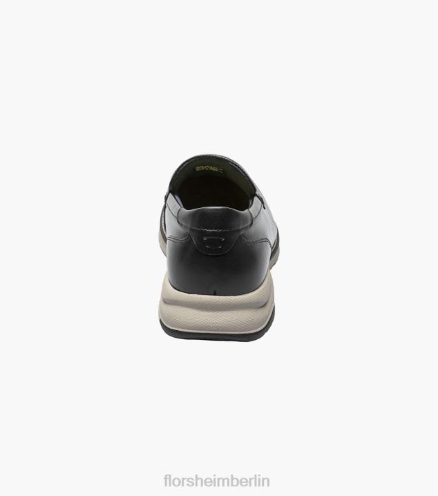 D28047 Schwarz Schuhwerk Männer Florsheim Frenzi Moc-Toe-Loafer im venezianischen Stil