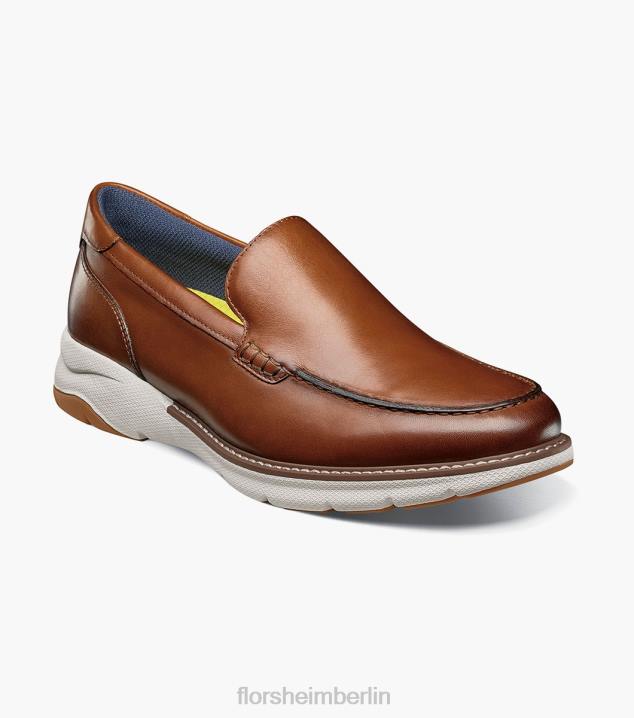 D28048 Cognac Schuhwerk Männer Florsheim Frenzi Moc-Toe-Loafer im venezianischen Stil