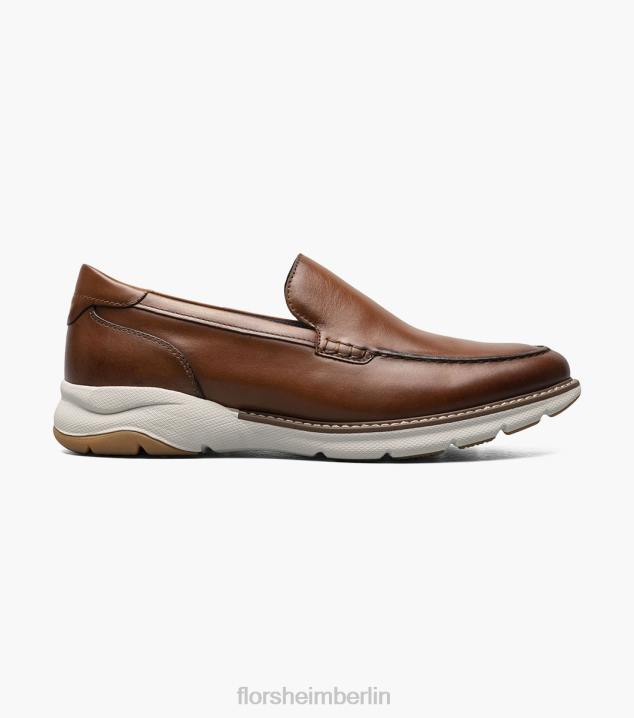D28048 Cognac Schuhwerk Männer Florsheim Frenzi Moc-Toe-Loafer im venezianischen Stil