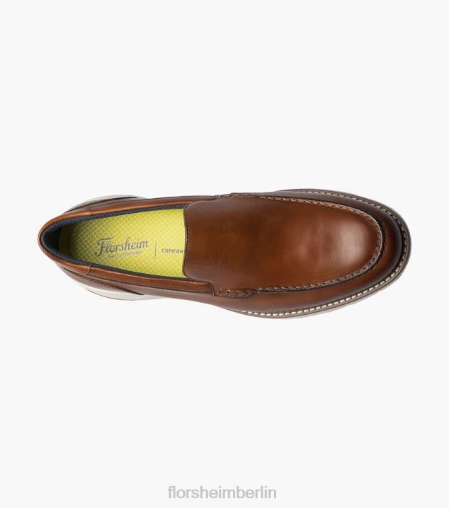D28048 Cognac Schuhwerk Männer Florsheim Frenzi Moc-Toe-Loafer im venezianischen Stil