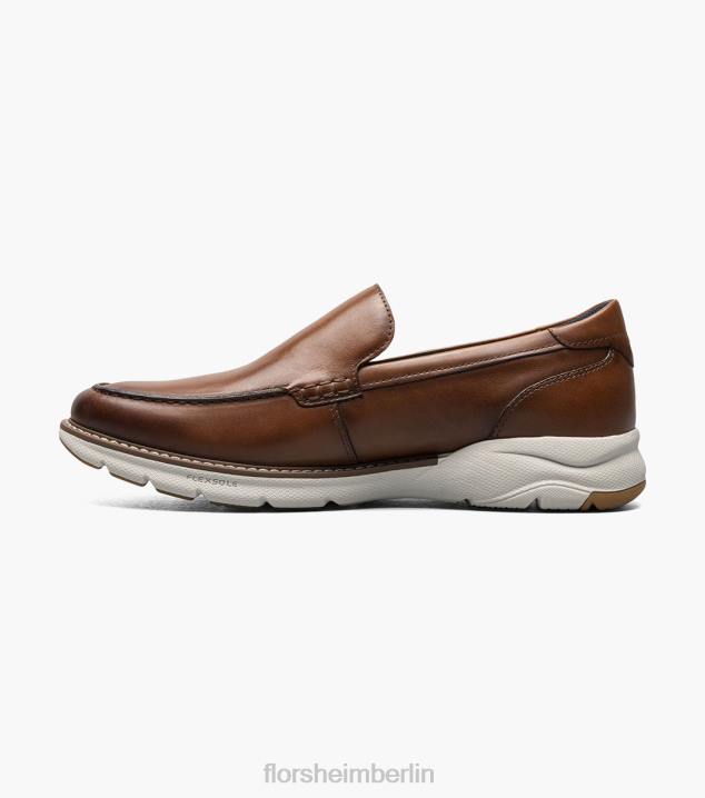 D28048 Cognac Schuhwerk Männer Florsheim Frenzi Moc-Toe-Loafer im venezianischen Stil