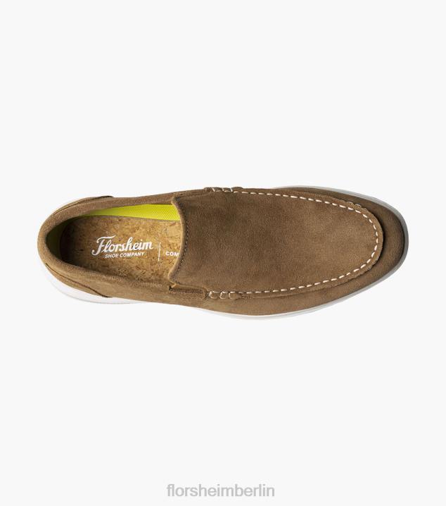 D2805 braunes Wildleder Schuhwerk Männer Florsheim Hamptons venezianische Mokassin mit Moc-Toe