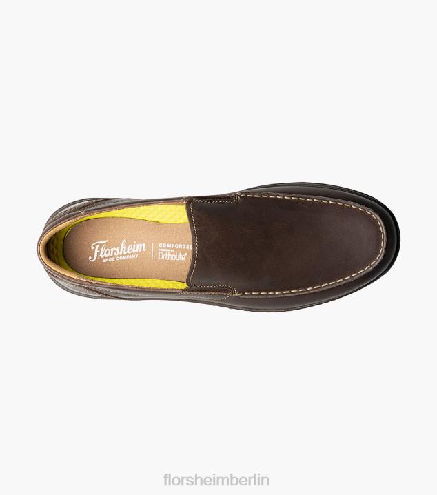 D28064 braunes Ch Schuhwerk Männer Florsheim zentraler venezianischer Mokassin mit Moc-Zehe