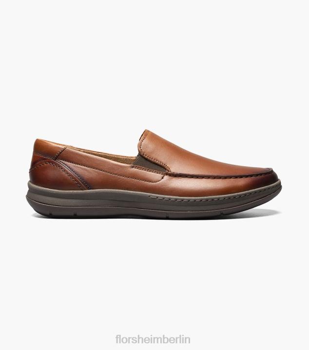 D28066 Cognac Schuhwerk Männer Florsheim zentraler venezianischer Mokassin mit Moc-Zehe
