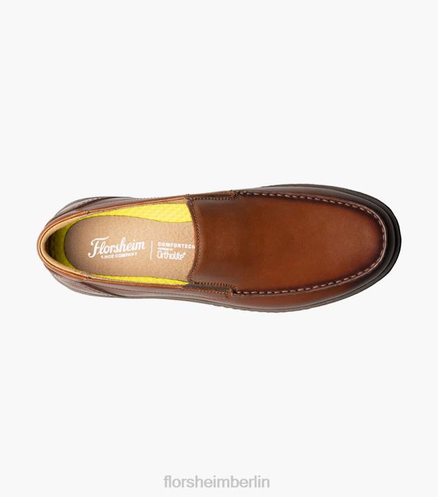 D28066 Cognac Schuhwerk Männer Florsheim zentraler venezianischer Mokassin mit Moc-Zehe