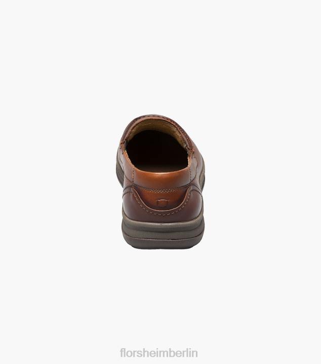 D28066 Cognac Schuhwerk Männer Florsheim zentraler venezianischer Mokassin mit Moc-Zehe