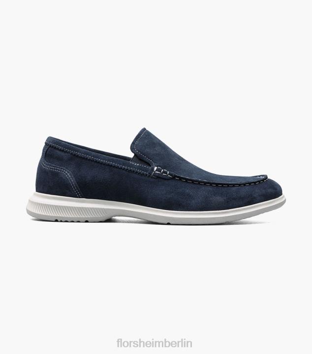 D2806 marineblaues Wildleder Schuhwerk Männer Florsheim Hamptons venezianische Mokassin mit Moc-Toe