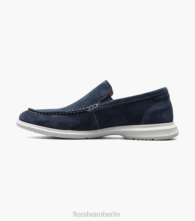 D2806 marineblaues Wildleder Schuhwerk Männer Florsheim Hamptons venezianische Mokassin mit Moc-Toe