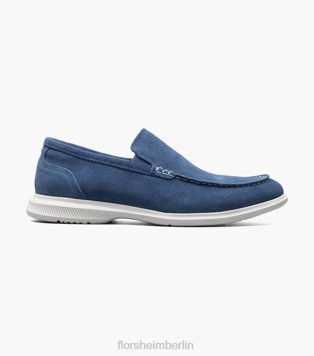 D2807 blaues Wildleder Schuhwerk Männer Florsheim Hamptons venezianische Mokassin mit Moc-Toe