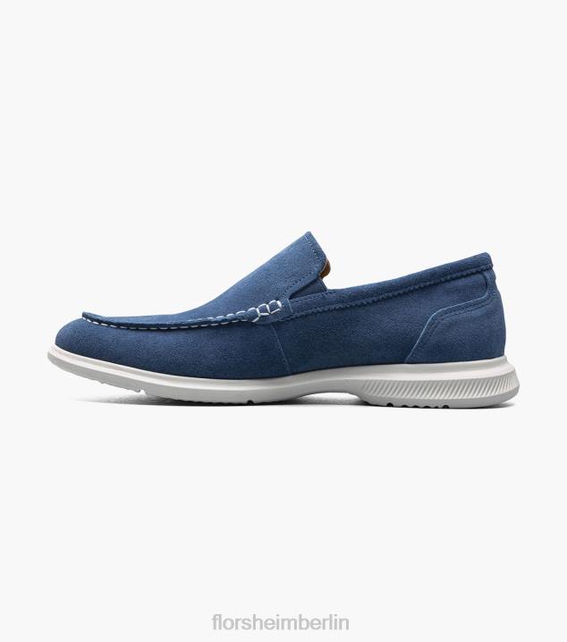 D2807 blaues Wildleder Schuhwerk Männer Florsheim Hamptons venezianische Mokassin mit Moc-Toe