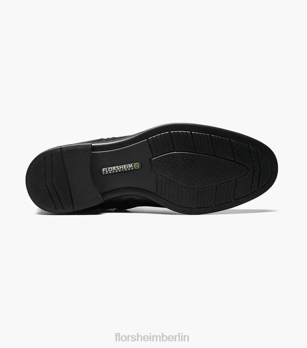 D280204 Schwarz Schuhwerk Männer Florsheim Midtown-Stiefel mit Reißverschluss und schlichter Zehenpartie