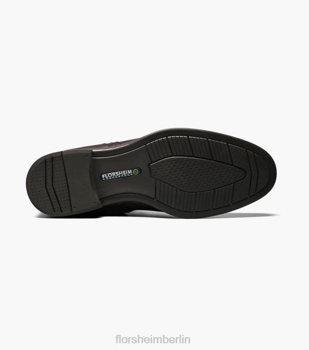 D280205 braun Schuhwerk Männer Florsheim Midtown-Stiefel mit Reißverschluss und schlichter Zehenpartie