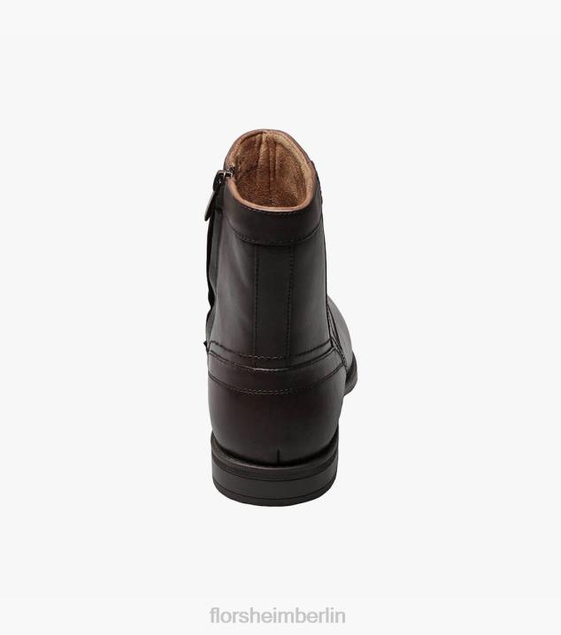 D280205 braun Schuhwerk Männer Florsheim Midtown-Stiefel mit Reißverschluss und schlichter Zehenpartie