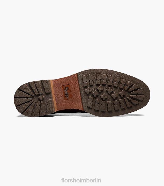 D280219 Kastanie Schuhwerk Männer Florsheim Lodge-Chukka-Stiefel mit schlichter Zehenpartie