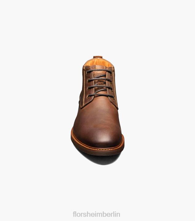 D280220 braunes Ch Schuhwerk Männer Florsheim Lodge-Chukka-Stiefel mit schlichter Zehenpartie