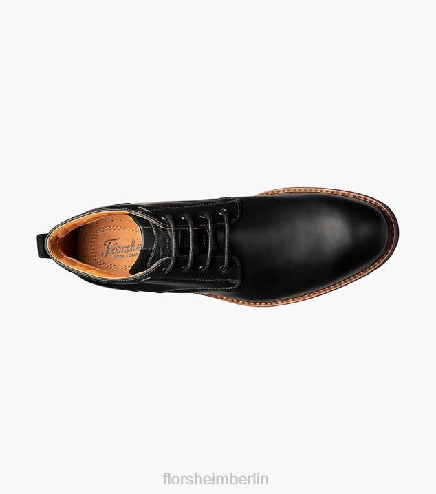 D280221 schwarzes Ch Schuhwerk Männer Florsheim Lodge-Chukka-Stiefel mit schlichter Zehenpartie