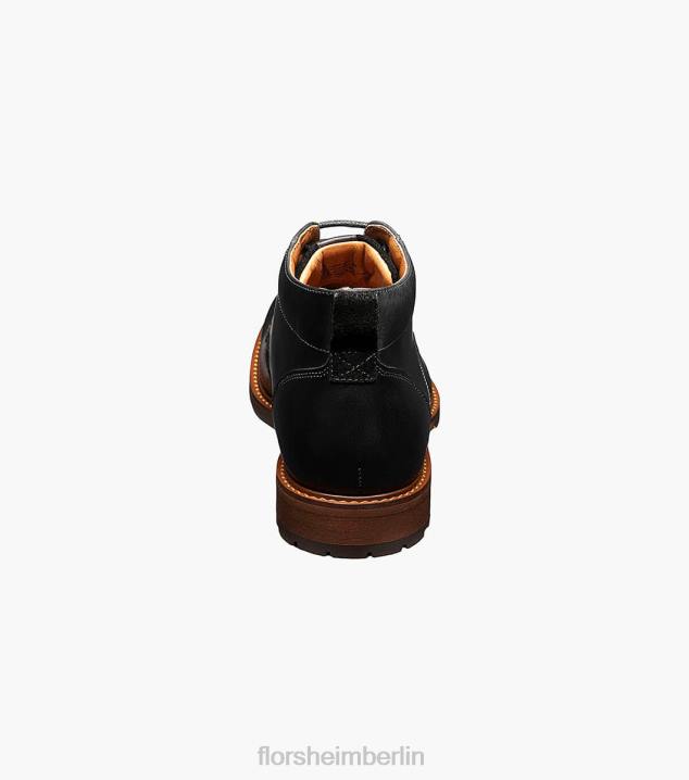 D280221 schwarzes Ch Schuhwerk Männer Florsheim Lodge-Chukka-Stiefel mit schlichter Zehenpartie