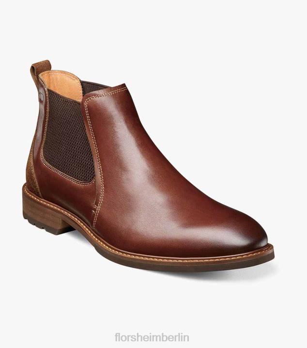 D280223 Kastanie Schuhwerk Männer Florsheim Lodge Gore-Stiefel mit schlichter Zehenpartie