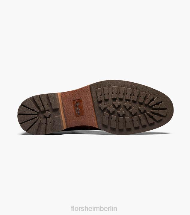 D280223 Kastanie Schuhwerk Männer Florsheim Lodge Gore-Stiefel mit schlichter Zehenpartie