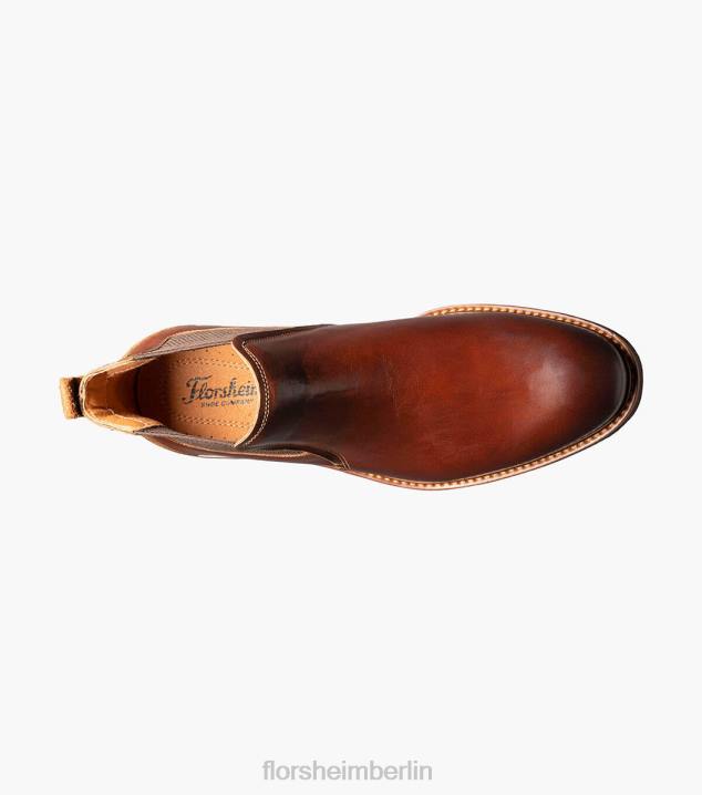 D280223 Kastanie Schuhwerk Männer Florsheim Lodge Gore-Stiefel mit schlichter Zehenpartie