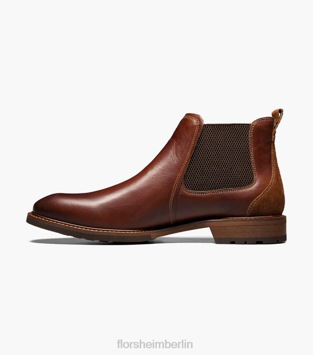 D280223 Kastanie Schuhwerk Männer Florsheim Lodge Gore-Stiefel mit schlichter Zehenpartie