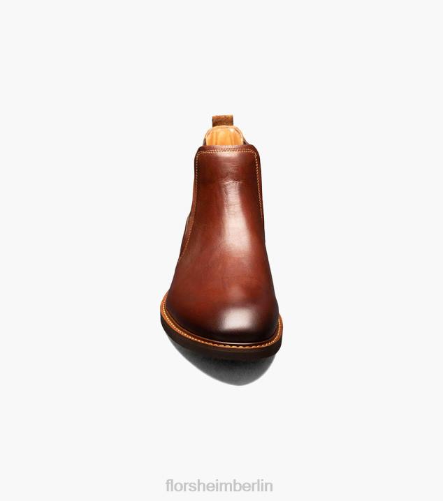 D280223 Kastanie Schuhwerk Männer Florsheim Lodge Gore-Stiefel mit schlichter Zehenpartie