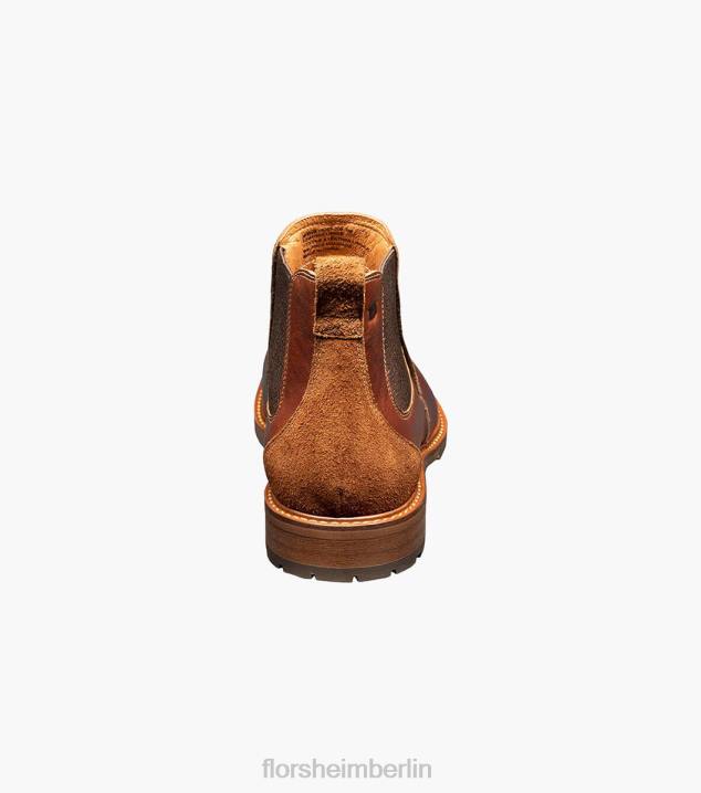 D280223 Kastanie Schuhwerk Männer Florsheim Lodge Gore-Stiefel mit schlichter Zehenpartie