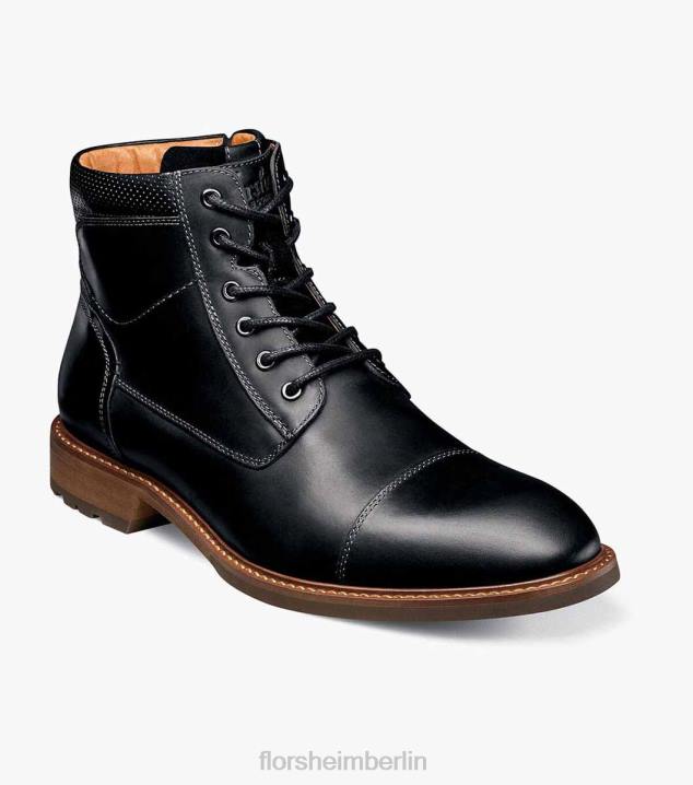 D280227 schwarzes Ch Schuhwerk Männer Florsheim Lodge-Schnürstiefel mit Kappenkappe