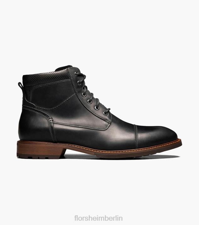 D280227 schwarzes Ch Schuhwerk Männer Florsheim Lodge-Schnürstiefel mit Kappenkappe