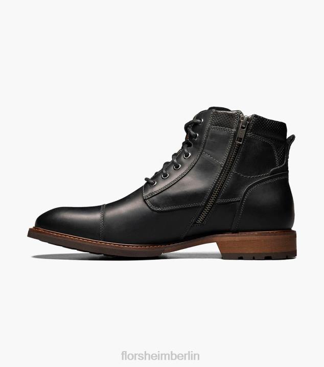 D280227 schwarzes Ch Schuhwerk Männer Florsheim Lodge-Schnürstiefel mit Kappenkappe