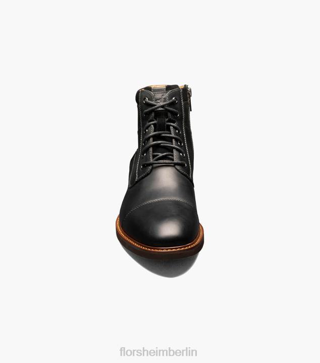 D280227 schwarzes Ch Schuhwerk Männer Florsheim Lodge-Schnürstiefel mit Kappenkappe