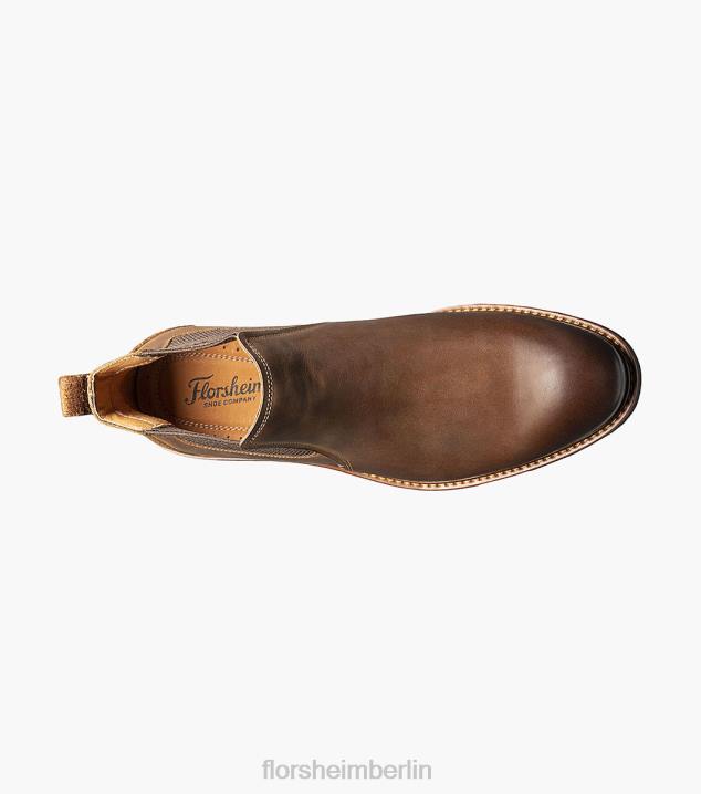 D280245 braunes Ch Schuhwerk Männer Florsheim Chalet Gore-Stiefel mit schlichter Zehenpartie