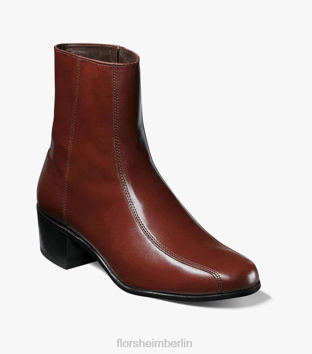 D280247 Cognac Schuhwerk Männer Florsheim Duke Bike Toe Reißverschlussstiefel