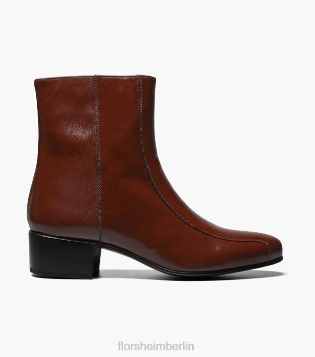 D280247 Cognac Schuhwerk Männer Florsheim Duke Bike Toe Reißverschlussstiefel