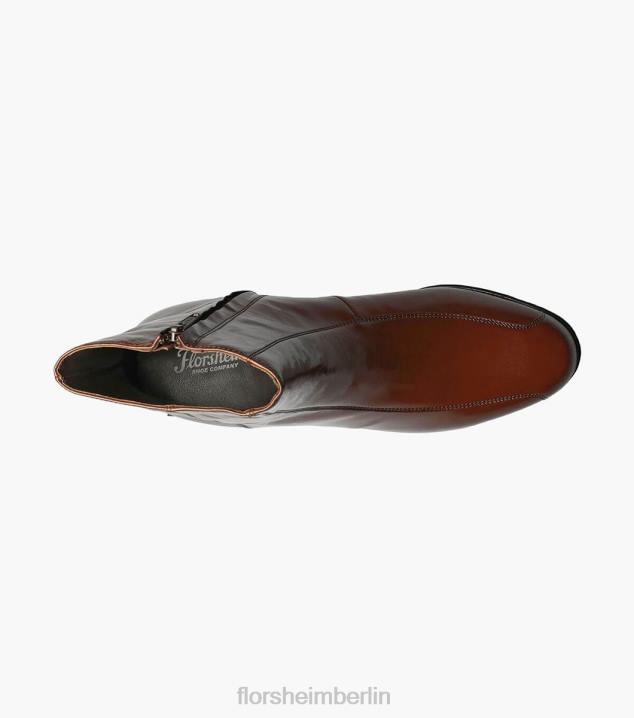 D280247 Cognac Schuhwerk Männer Florsheim Duke Bike Toe Reißverschlussstiefel