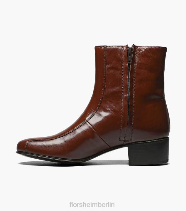D280247 Cognac Schuhwerk Männer Florsheim Duke Bike Toe Reißverschlussstiefel