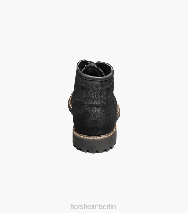 D280249 schwarzes Nubuk Schuhwerk Männer Florsheim Feld-Chukka-Stiefel mit schlichter Zehenpartie