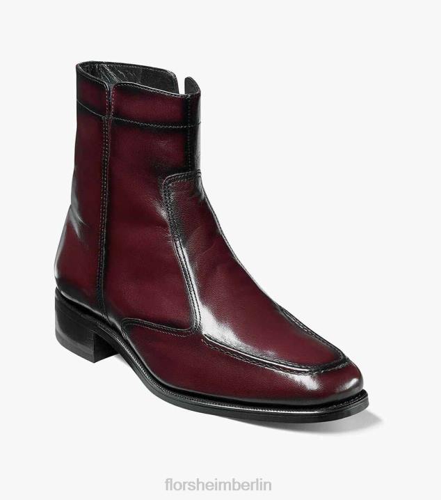 D280260 Schwarzkirsche Schuhwerk Männer Florsheim Essex Moc-Toe-Reißverschlussstiefel