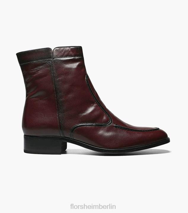 D280260 Schwarzkirsche Schuhwerk Männer Florsheim Essex Moc-Toe-Reißverschlussstiefel