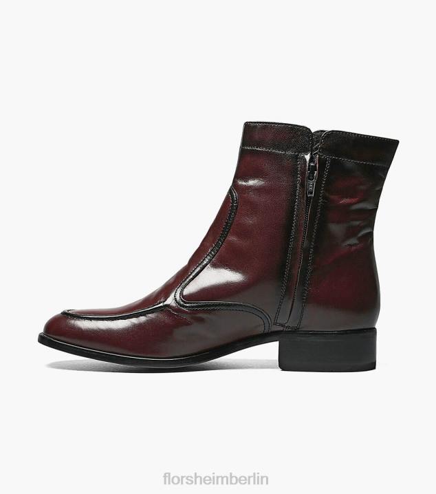 D280260 Schwarzkirsche Schuhwerk Männer Florsheim Essex Moc-Toe-Reißverschlussstiefel