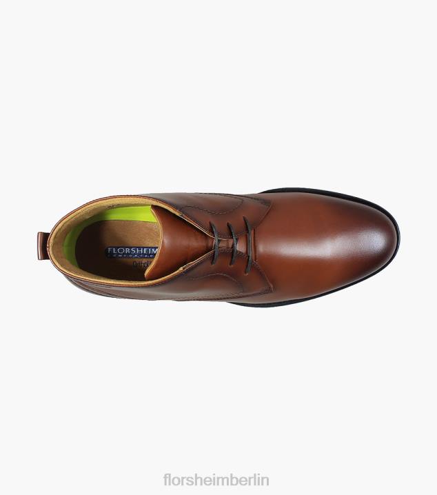 D280288 Cognac Schuhwerk Männer Florsheim Medfield Chukka-Stiefel mit schlichter Zehenpartie
