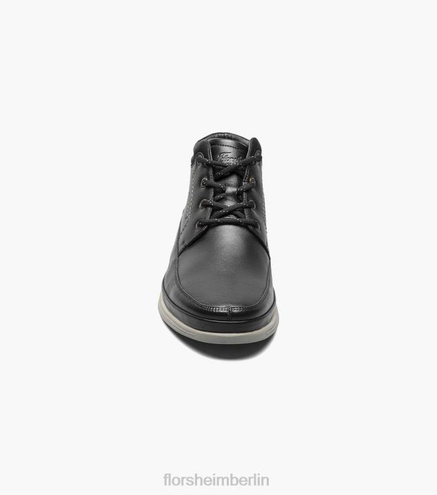 D280289 Schwarz Schuhwerk Männer Florsheim Saul Chukka-Stiefel mit schlichter Zehenpartie