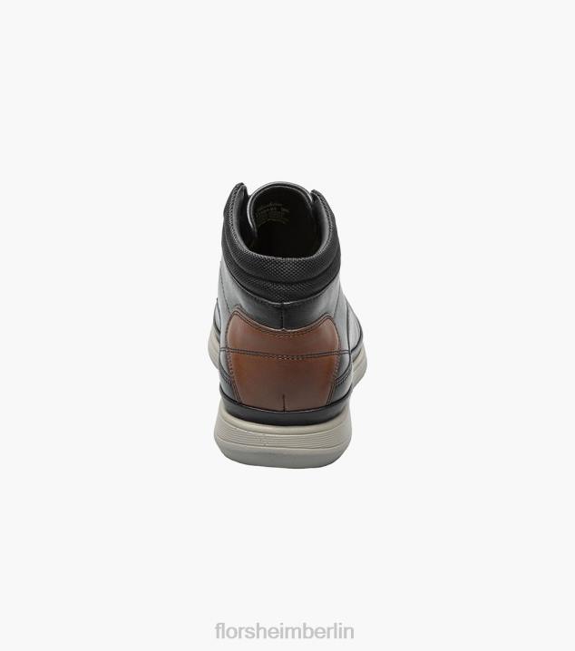 D280289 Schwarz Schuhwerk Männer Florsheim Saul Chukka-Stiefel mit schlichter Zehenpartie