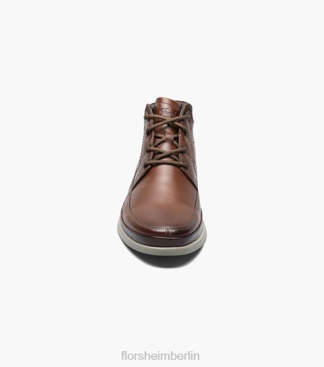 D280290 Cognac Schuhwerk Männer Florsheim Saul Chukka-Stiefel mit schlichter Zehenpartie