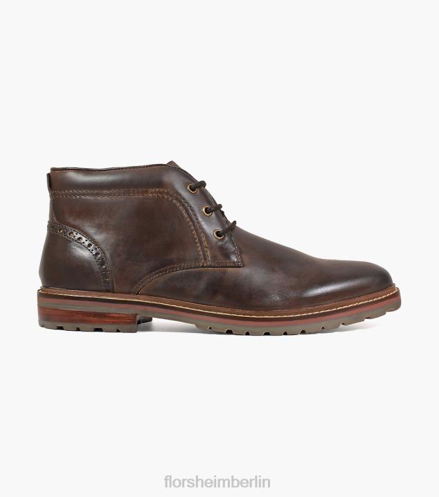 D280292 braunes Ch Schuhwerk Männer Florsheim Fenway Chukka-Stiefel mit schlichter Zehenpartie