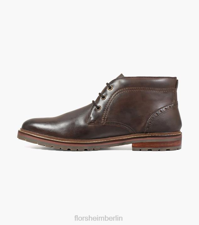 D280292 braunes Ch Schuhwerk Männer Florsheim Fenway Chukka-Stiefel mit schlichter Zehenpartie
